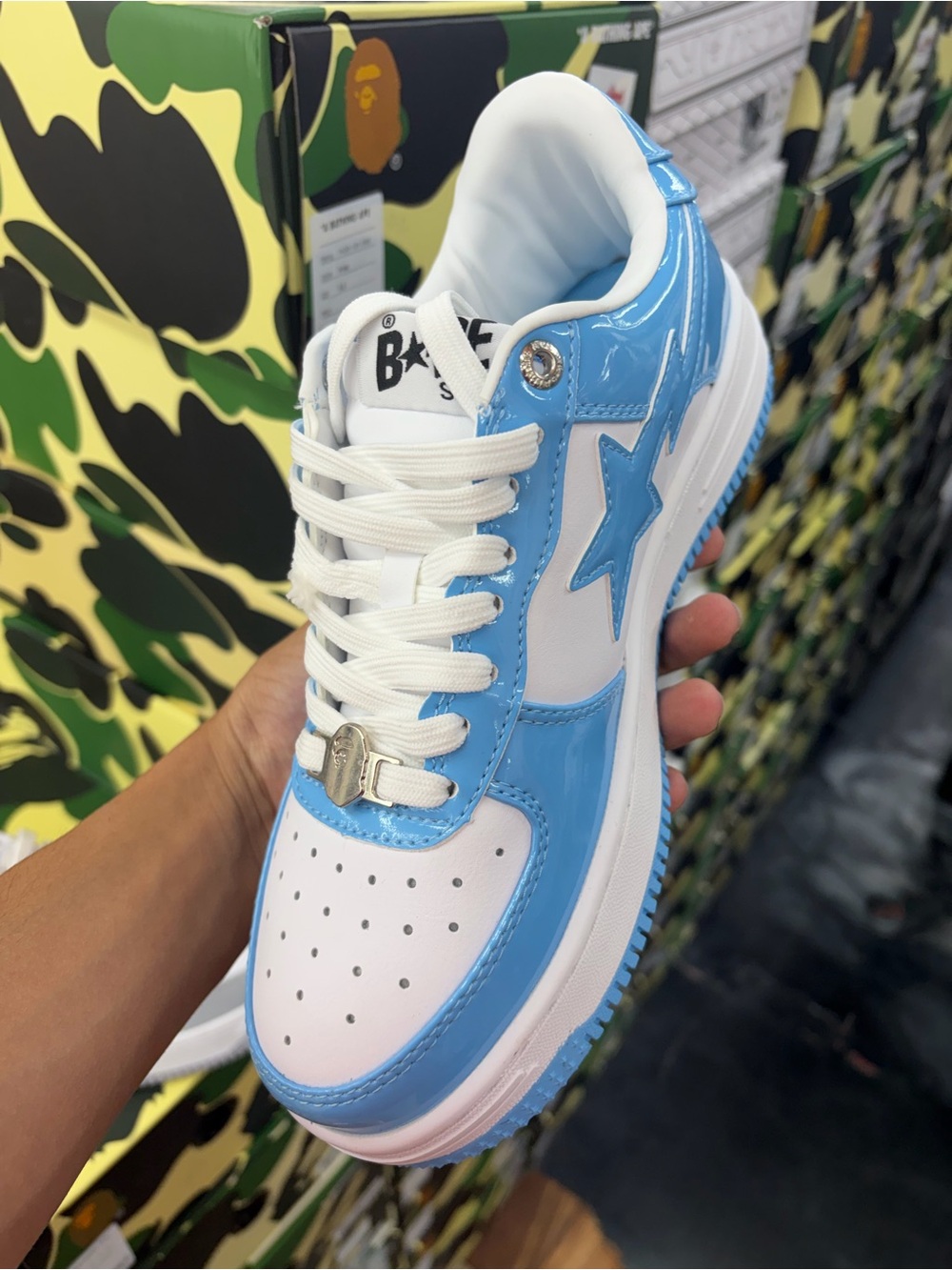 Blue and white bapesta - Picture 2 of 4
